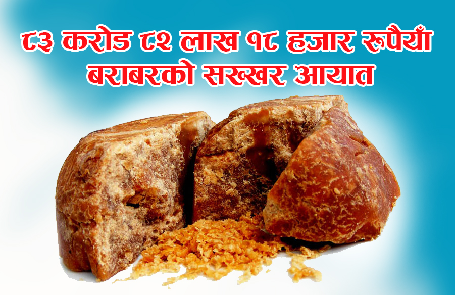 ५ महिनामा ८३ करोड ८२ लाख भन्दा बढीको सख्खर आयात 