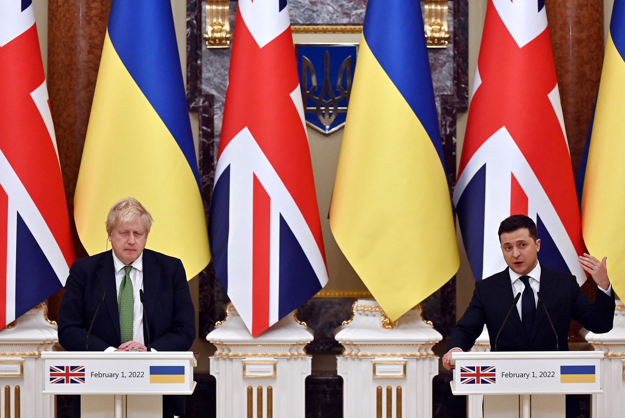 युक्रेनी राष्ट्रपति र बेलायती प्रधानमन्त्रीबीच भेटवार्ता