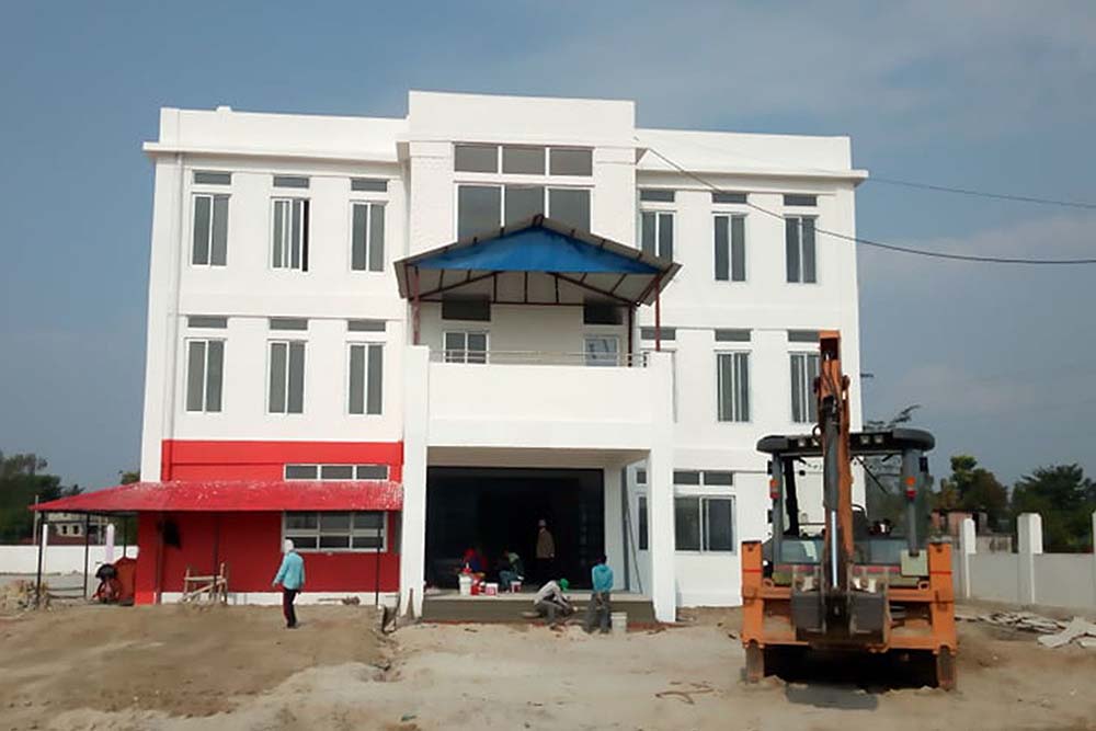 ४ करोड ५५ लाखमा ३ तले भवन निर्माण