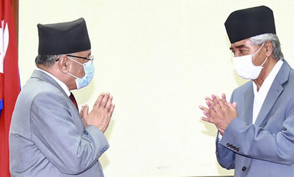  प्रधानमन्त्री देउवा र प्रचण्डबीच भेटवार्ता