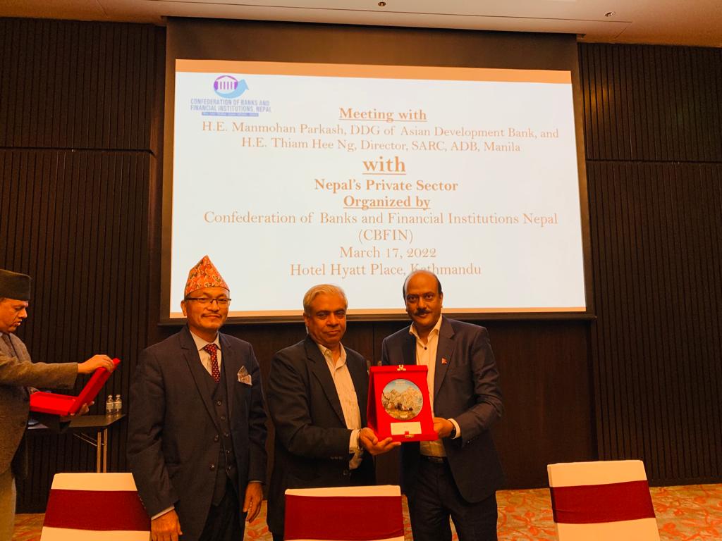 सीबीफीन र एडीबीले आत्मनिर्भर अर्थतन्त्रका लागि संयुक्त रूपमा काम गर्ने