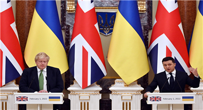 युक्रेनी राष्ट्रपति र बेलायती प्रधानमन्त्रीबीच भेटवार्ता