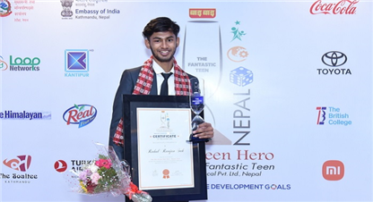 ‘ग्लोकल टीन हिरो २०२२’को विजेता बने राहुल रञ्जन साह 